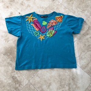 I.B. Diffusion Applique & Studded Tee Cruise Wear Vacation Wear PRICED TO SELL